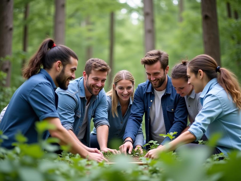 Evento corporativo al aire libre con equipo de camping profesional