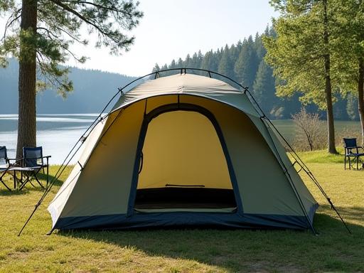 Tienda de camping familiar para 4 personas resistente al clima